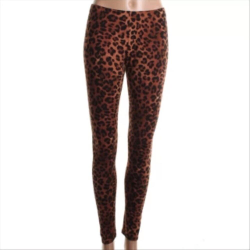Material Girl Leopard Print Elastic Band Stretch Casual Leggings Size XS - Picture 6 of 8